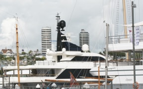 Superyachts docked in Auckland