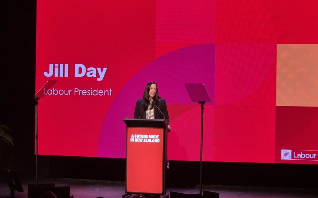 Jill Day at the Labour Party AGM in 2025.