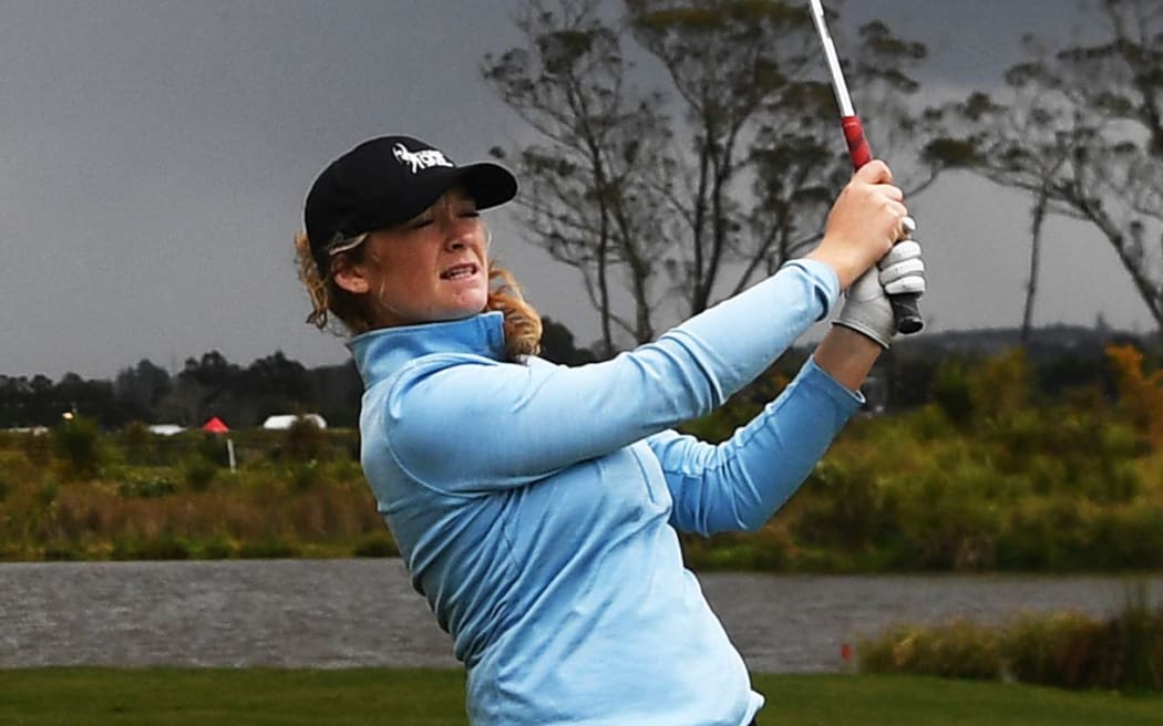 Amelia Garvey competing at the NZ Open in 2017.