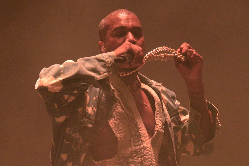 US rapper Kanye West's performance drew a mixed response.