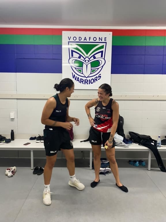 Katelyn Vaha'akolo (R) is a rising star in rugby league.