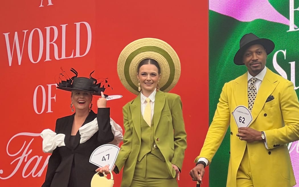 Laura Williams at Melbourne Fashion on the Field Best Suited event November 2024