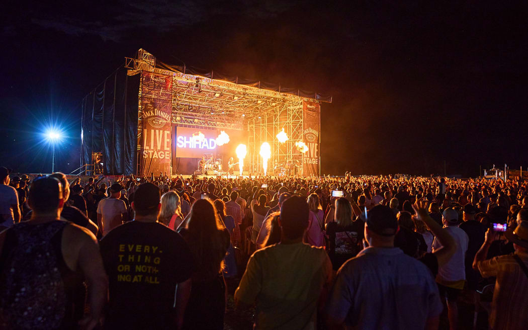 Shihad perform at Meatstock in Hamilton.