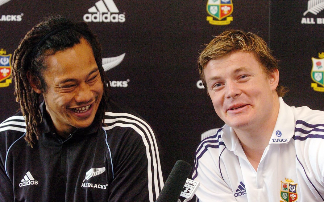 Former Lions captain Brian O'Driscoll and Former All Black captain Tana Umaga ahead of the 2005 Lions Tour.