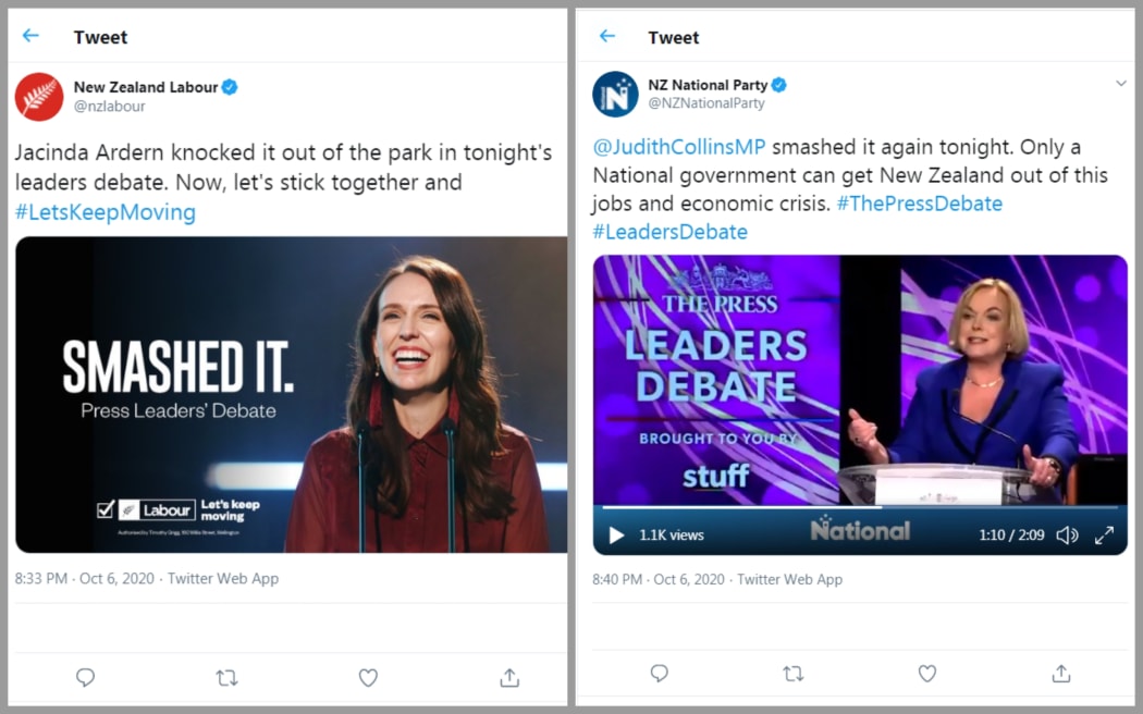 Labour and National both claimed a win after The Press debate last night.