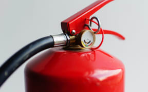 A fire extinguisher.