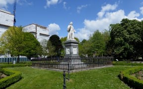 View of the Isaac Watts Statue in Watts Park, Southampton.