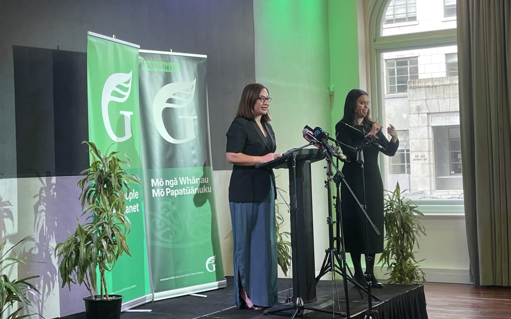 Marama Davidson speaks at Greens campaign launch