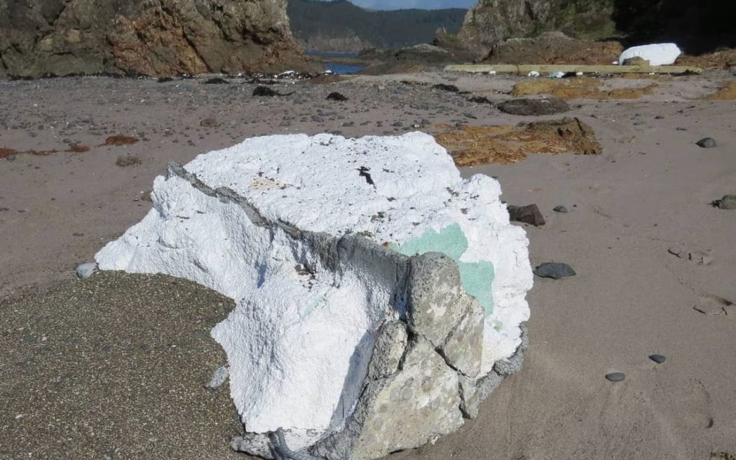 The pristine Cavalli Islands were littered with polystyrene debris after a floating dock at privately owned Motukawaiti Island broke up during Cyclone Lusi in 2014.
