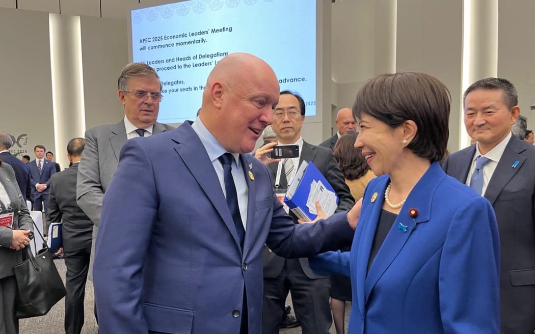 Prime Minister Christopher Luxon and his Japanese counterpart, Sanae Takaichi.