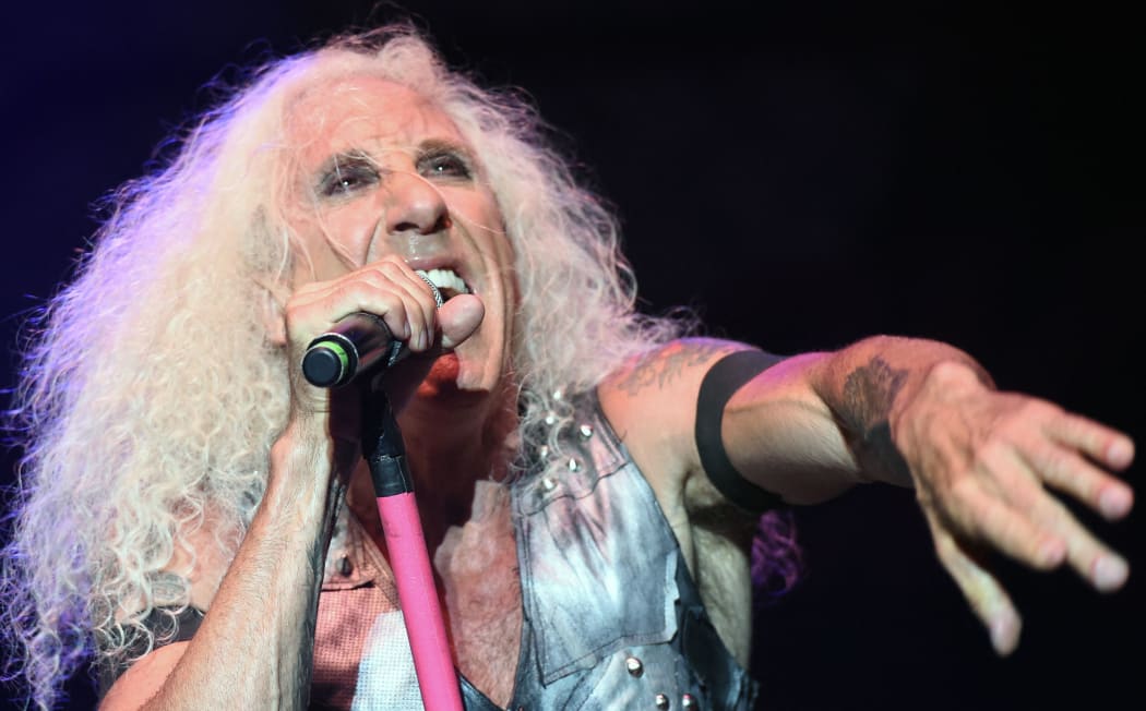 Singer Daniel "Dee" Snider of the US heavy metal band "Twisted Sister" performs during a concert at the "Red Stage" under the "Nova Rock 2016" Festival on June 12, 2016 in Nickelsdorf.