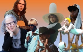 L-R - Francisca Griffin, Ian Noe, Tyler The Creator, Lil Nas X, Aldous Harding, Faye Webster and Sampa The Great