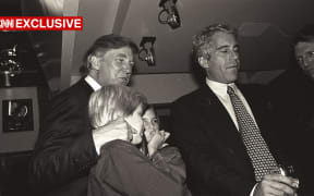 Donald Trump and his kids, Eric and Ivanka Trump, are seen with Jeffrey Epstein at the Harley Davidson Cafe opening in New York in 1993.