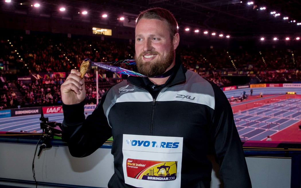 Tom Walsh wins World Indoor title in 2018.