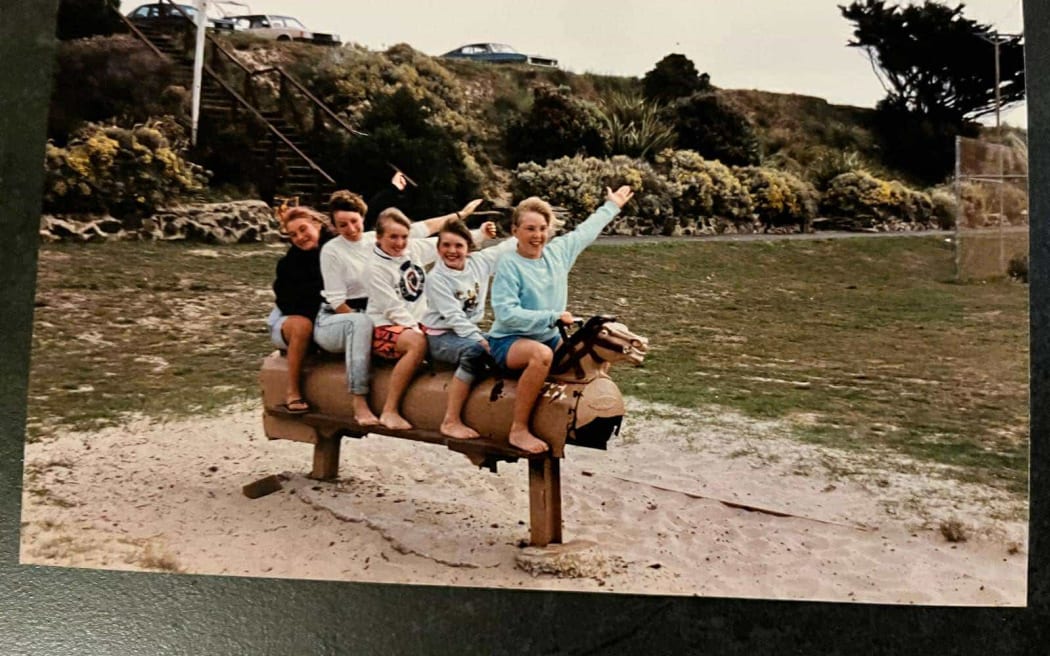 Bek Thomas' family in Dunedin in the summer of 1988.