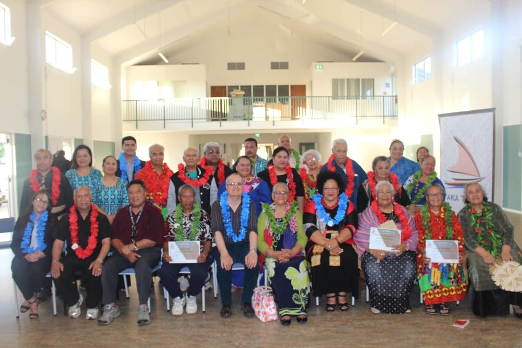 40 people gathered for a ceremony at a Tongan church in Otara after completing the programme.