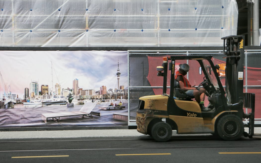 The Park Hyatt hotel under construction in Auckland.