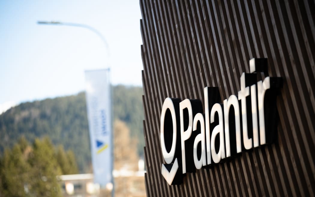 A view of the Palantir building is seen during the World Economic Forum Annual Meeting 2026 in Davos Switzerland 2026/01/20 (Photo by Laurent Hou / Hans Lucas via AFP)