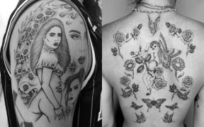 Work by tattoo artist Stefan ‘Spider Sinclair.
