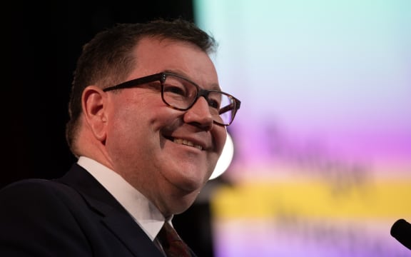 Finance Minister Grant Robertson announcing Budget 2023.