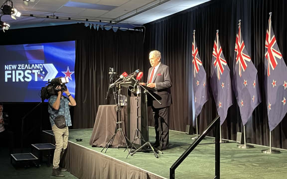 Winston Peters delivers his State of the Nation address in Palmerston North.