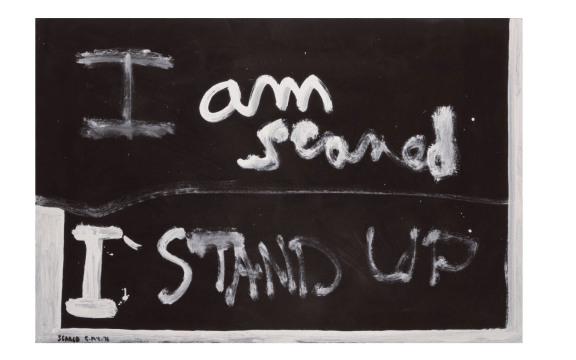 I am Scared, 1976, Auckland, by Colin McCahon. Purchased 2008 by Te Papa.