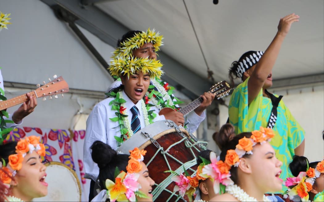 Mangere College Cook Islands group - day 2 Polyfest 2021.