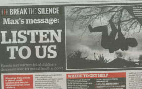 The Break the Silence campaign on the front page of last Thursday's New Zealand Herald.