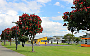 Women prisoners and staff play a volleyball game at Auckland Region Women’s Corrections Facility (ARWCF) as part of the women’s  regular fitness and sport activities.
