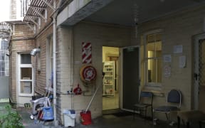 Outside the shelter