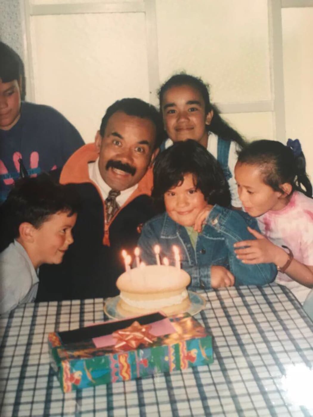 “He’s my superman”. A Young Miria Flavell with her father, Māori Party leader Te Ururoa Flavell.