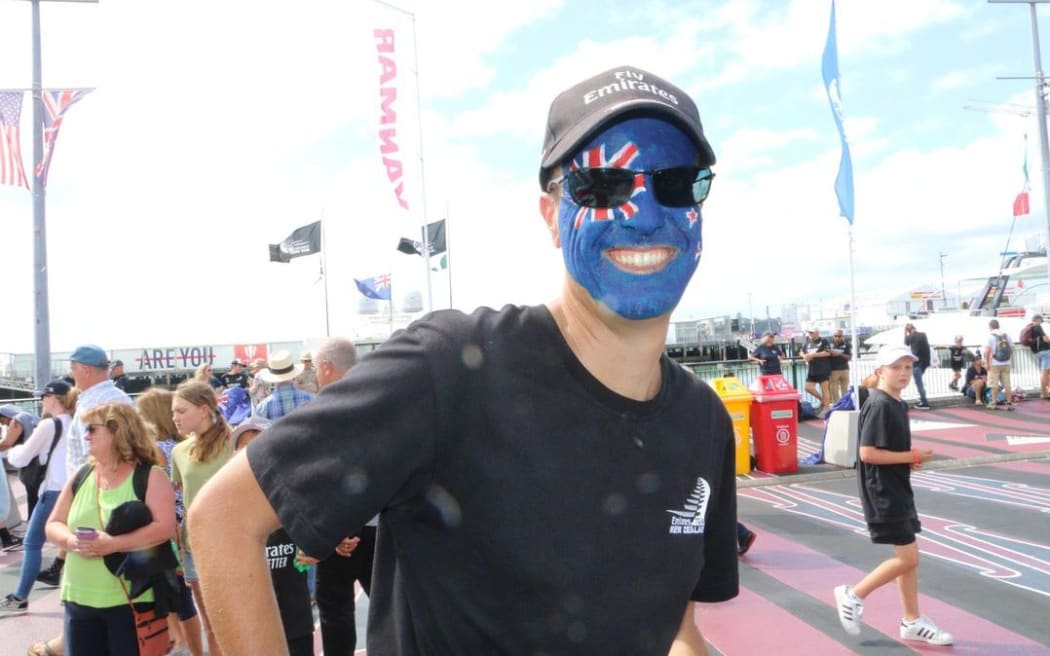 A Team New Zealand fan.