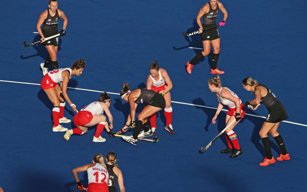 Disappointment after England beat the Black Sticks in the Semi Final, Commonwealth Games Birmingham, 2022.
Mandatory credit: Matthew Impey / www.photosport.nz