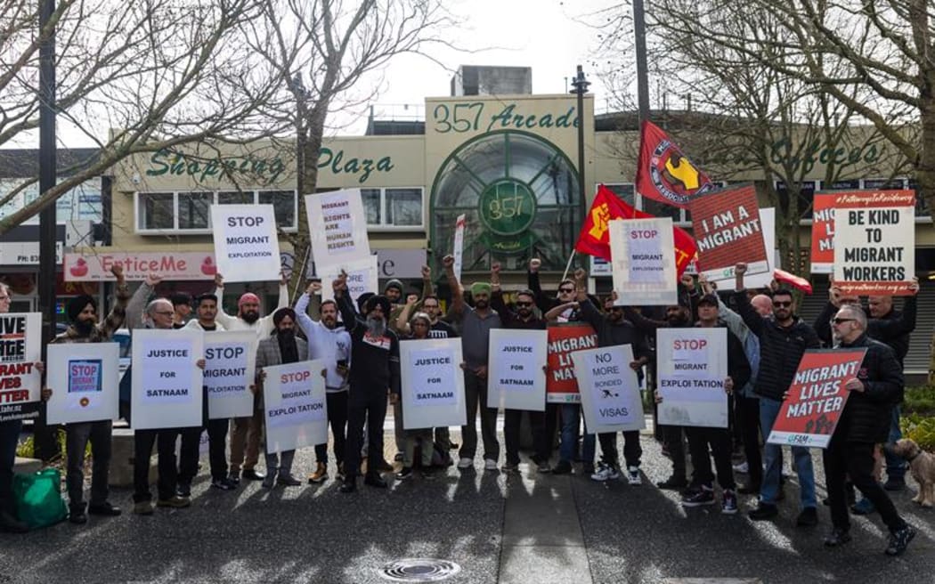The protest, organised by the Migrant Rights Network and the Migrant Workers Association of Aotearoa, called for greater accountability and stronger protections for migrant workers in New Zealand.