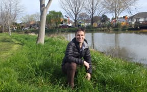 Christchurch City Council Waterways Ecologist Greg Burrell checks out the banks of the Heathcote River.