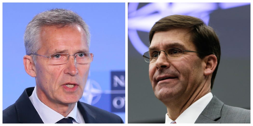 Nato Secretary-General Jens Stoltenberg and Us Secretary of Defense Mark Esper.