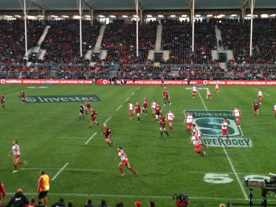 Crusaders and Reds in Christchurch.