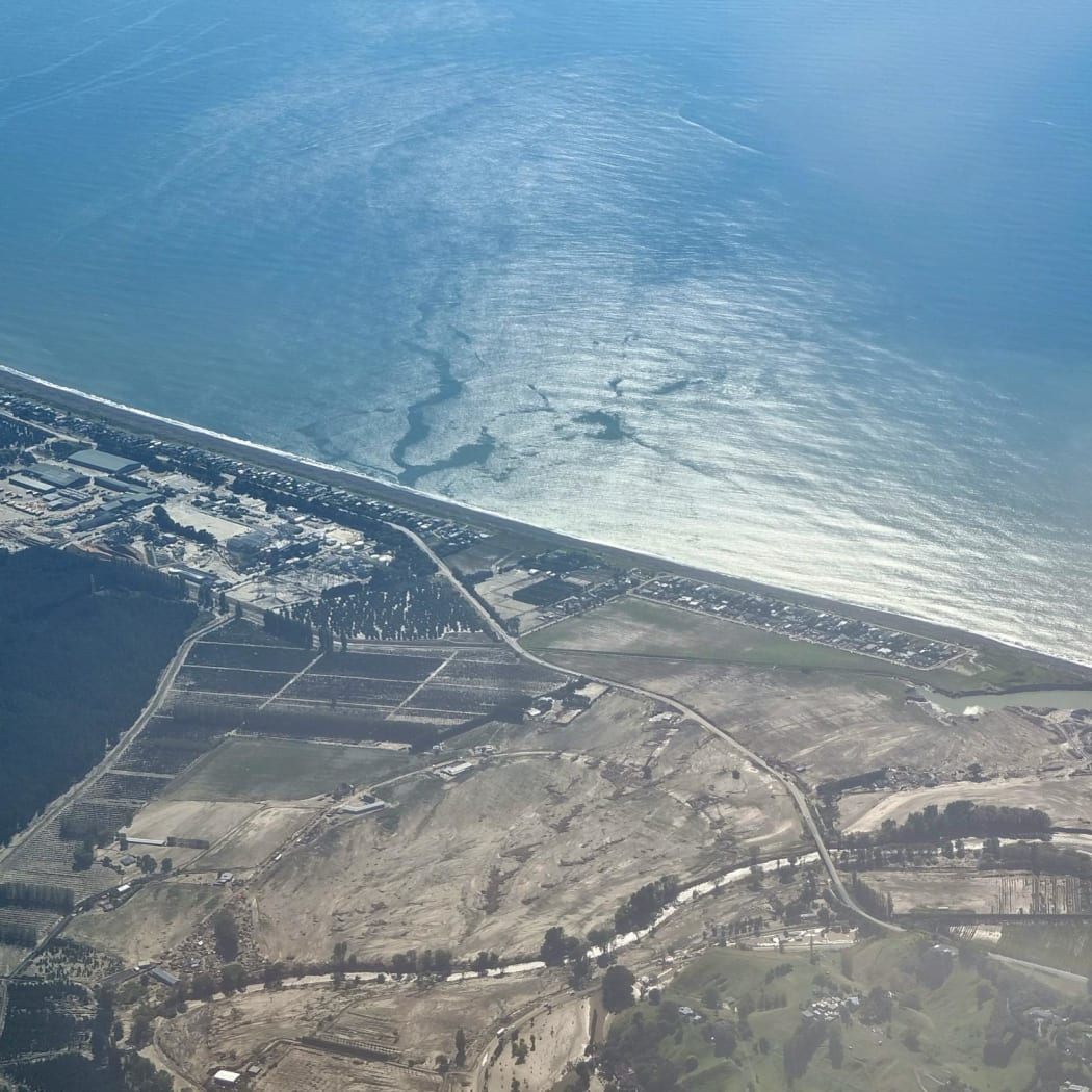 Aerial shots of Napier and surrounds, post-Cyclone Gabrielle