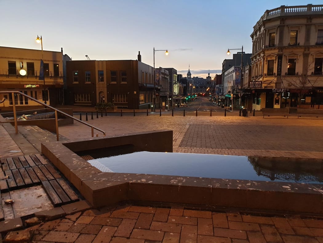 The view down Stuart Street from the Octagon