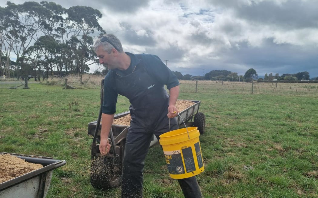 Drought on a farm in South Taranaki, March 2025.