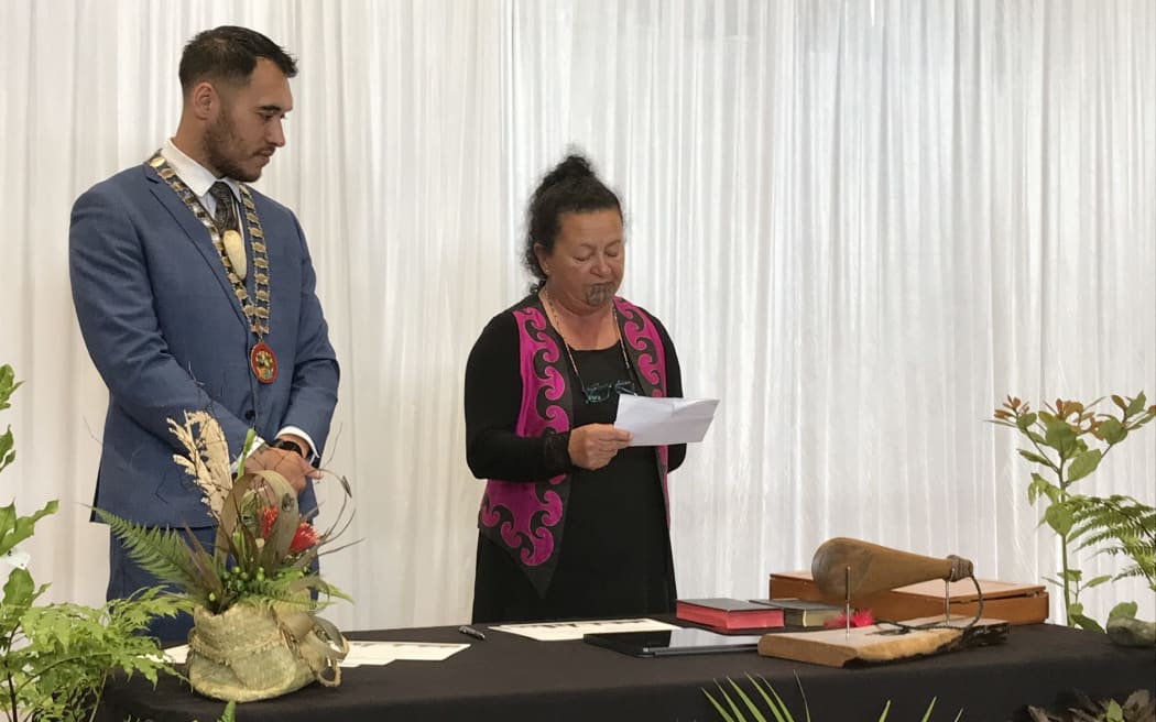 Far North mayor Moko Tepania and Hilda Halkyard-Harawira