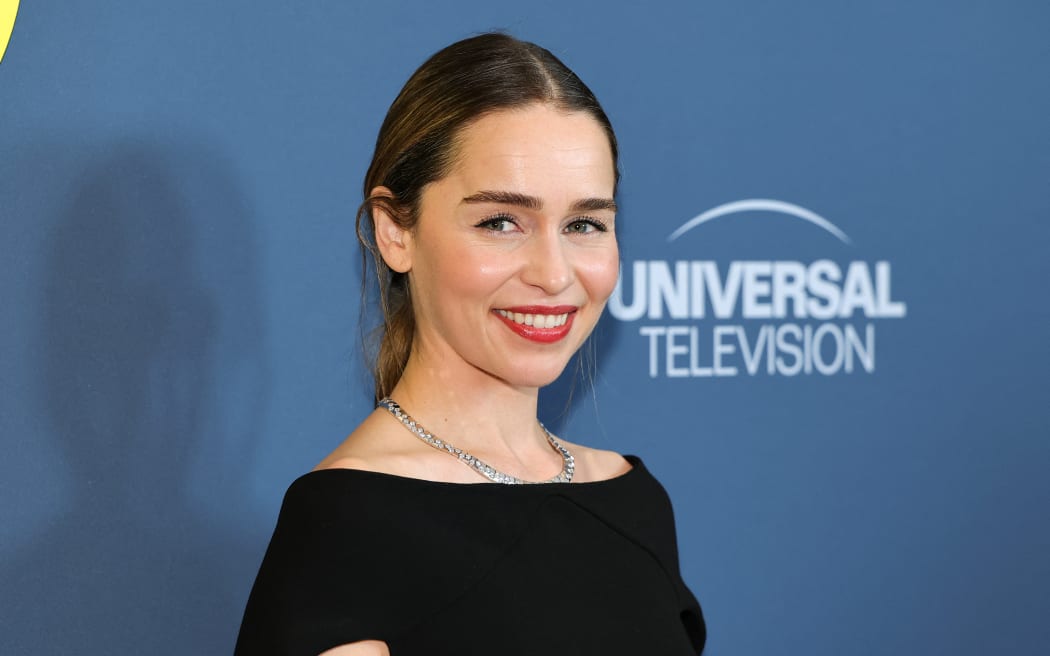 Emilia Clarke attends Peacock's "Ponies" New York premiere at The Whitby Hotel on January 14, 2026 in New York City.
