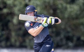 Martin Guptill of New Zealand in action.