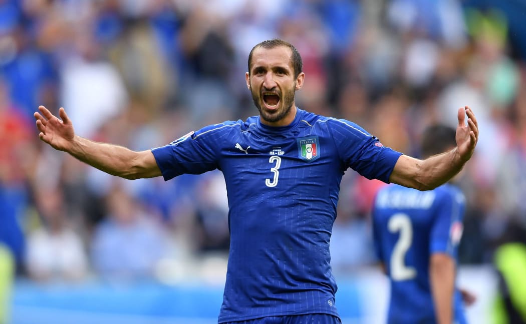 UEFA Euro 2016 Football Championships, last 16. Italy versus Spain. Giorgio Chiellini (Ita)