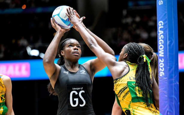 Grace Nweke of New Zealand, New Zealand Silver Ferns v Jamaica, Grand Final netball match of the 2026 Glasgow Commonwealth Games at OVO Hydro, Glasgow, Scotland on Sunday 2 August 2026.
Photo: Jayne Russell / Photosport