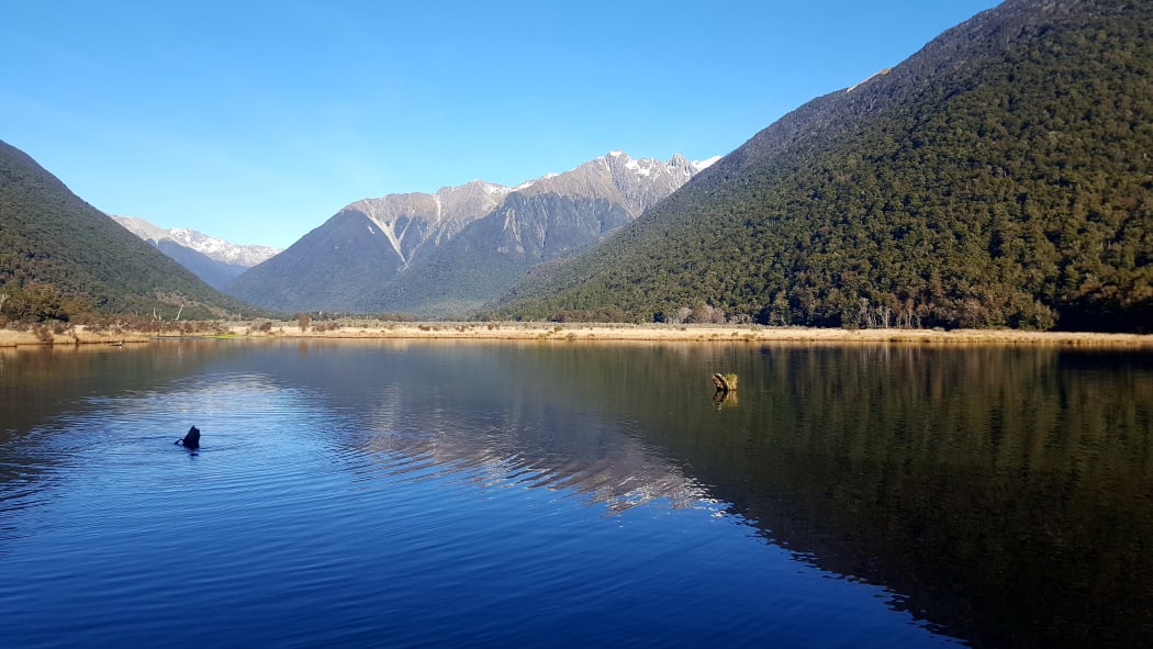 The northern tip of the southern alps near St Arnaud in the Nelson Lakes National Park in late June.