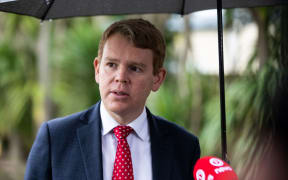 Chris Hipkins at a Covid-19 media briefing in Auckland on 14/7/2020