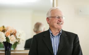 A portrait of Jim Bolger at his home in Waikanae in 2016