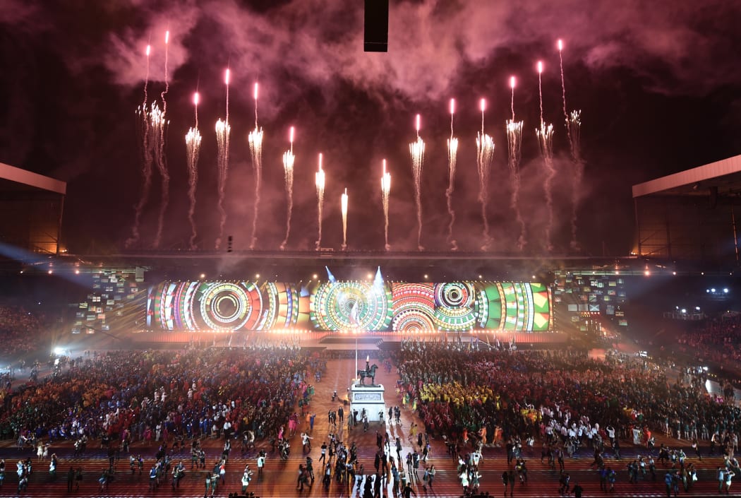 The opening ceremony of the 2014 Commonwealth Games at Celtic Park in Glasgow.