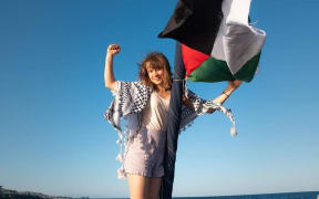 Greta Thunberg on board the Madleen, on her way to Gaza, June 2025.